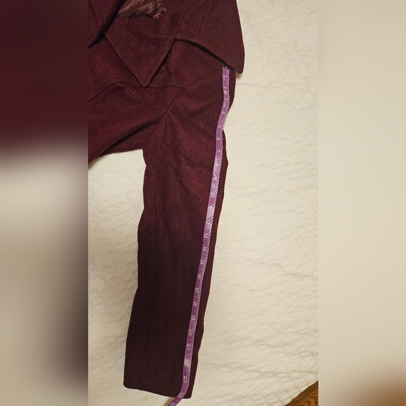 Laundry By Shelli Segal Deep Red Belted Wool Blend Peplum Coat - Picture 13 of 13